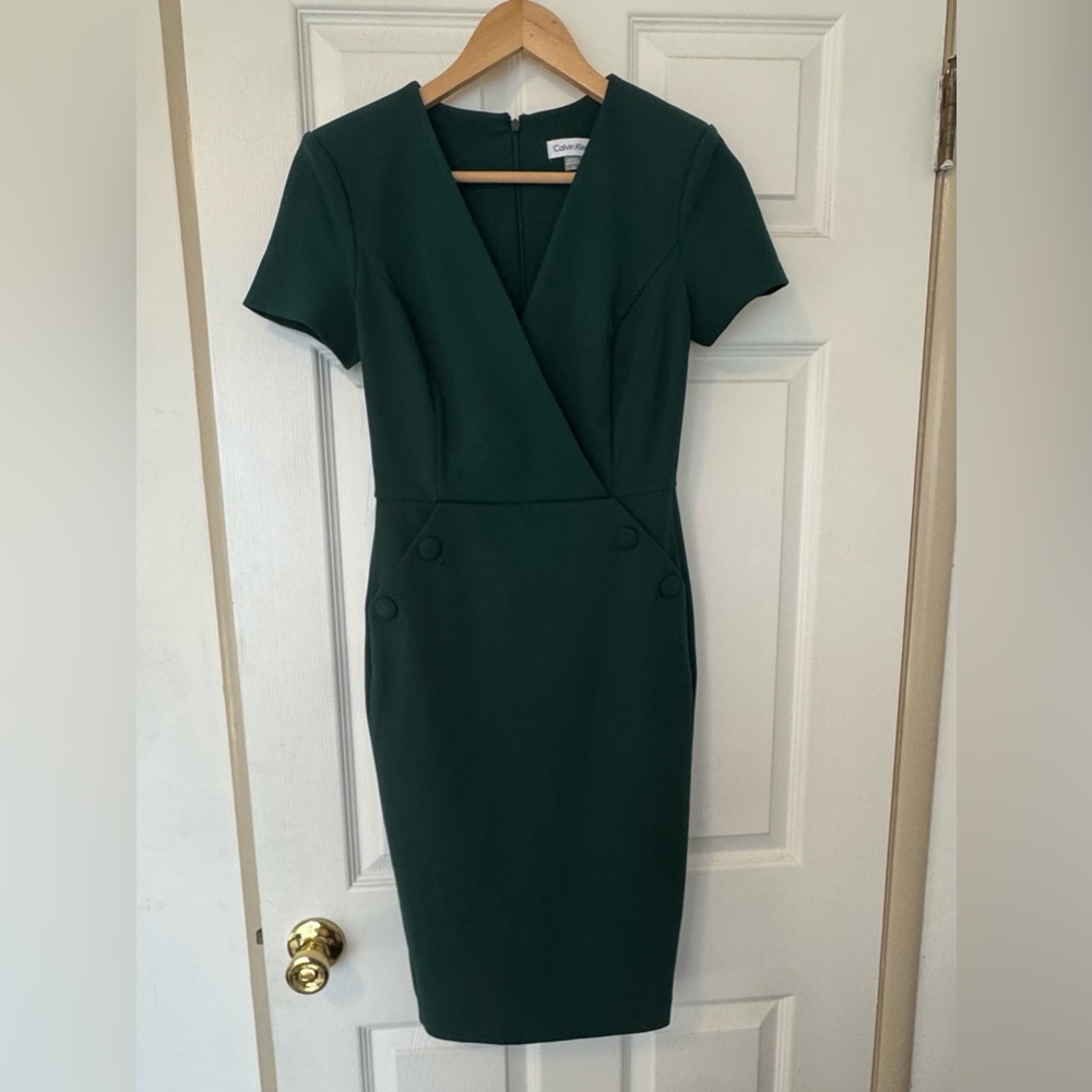 Calvin Klein Forest Green Midi Dress